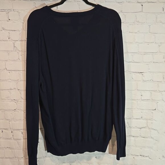 Jos A Bank traveler navy blue v neck sweater size XL - Picture 5 of 7